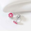 Girl's Frosted with Sprinkles Donut Screw Back Sterling Silver Earrings - In Season Jewelry - 4 of 4