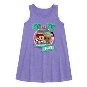 Girls' - Lol Surprise! - Together We Slay Graphic Sleeveless Aline Dress - 1 of 3