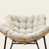 SKRAN Rattan Lounge Chair,Extra Wide Egg Rocking Chair With High-Quality Metal Tube,Relieve Tension And Fatigue,For Porch,Garden, Bedroom - 4 of 4
