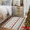 Christmas Area Rug, Washable Snowflake Holiday Accent Rug, Non Slip Low Pile Decorative Boho Carpet for Home - 3 of 4