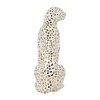 Sagebrook Home 11" Sitting Leopard Sculpture - Contemporary Glam Ceramic White and Gold Decorative Leopard Figurine - Animal Home or Office Decor - image 4 of 4