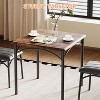 CuisinSmart Dining Table Set, 3-Piece Kitchen Table and Upholstered Chairs, Modern Dinette Set with Metal Frame for Small Space - 4 of 4