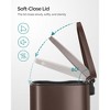 SONGMICS Slim Trash Can, 12.7 Gallon Garbage Can for Narrow Spaces with Soft-Close Lid, Inner Bucket, and Step-on Pedal, 15 Trash Bags Included - 3 of 4