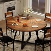 Acekool 43 Inch Round Dining Table Set for 4, 5 Piece Kitchen Table and Upholstered Chair Set, Space Saving - 3 of 4