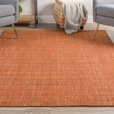 Spice and Paprika Hand Loomed Wool Area Rug 8' x 10'