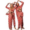 Ekouaer Christmas Onesie Matching Family Elk Antler Hooded Zipper One Piece Long Sleeve Pajamas with Pockets - 3 of 4