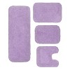Radiant Bathroom Rugs Set, Washable Rug, Extra Soft and Absorbent bath Rug, Bath Mat Set, Bath Floor Mat Non-Slip, 4 Pcs Set with Runner, Purple - 2 of 4