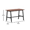 Emma and Oliver 48x24 Dining or Gaming Table with Double Sided Laminate Table Top and Heavy Duty A-Frame Steel Base - 4 of 4
