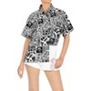 LA LEELA Women's Button Down Short Sleeve Summer Camp Short Sleeves Shirt Hawaiian Club party Casual Tops - 2 of 4