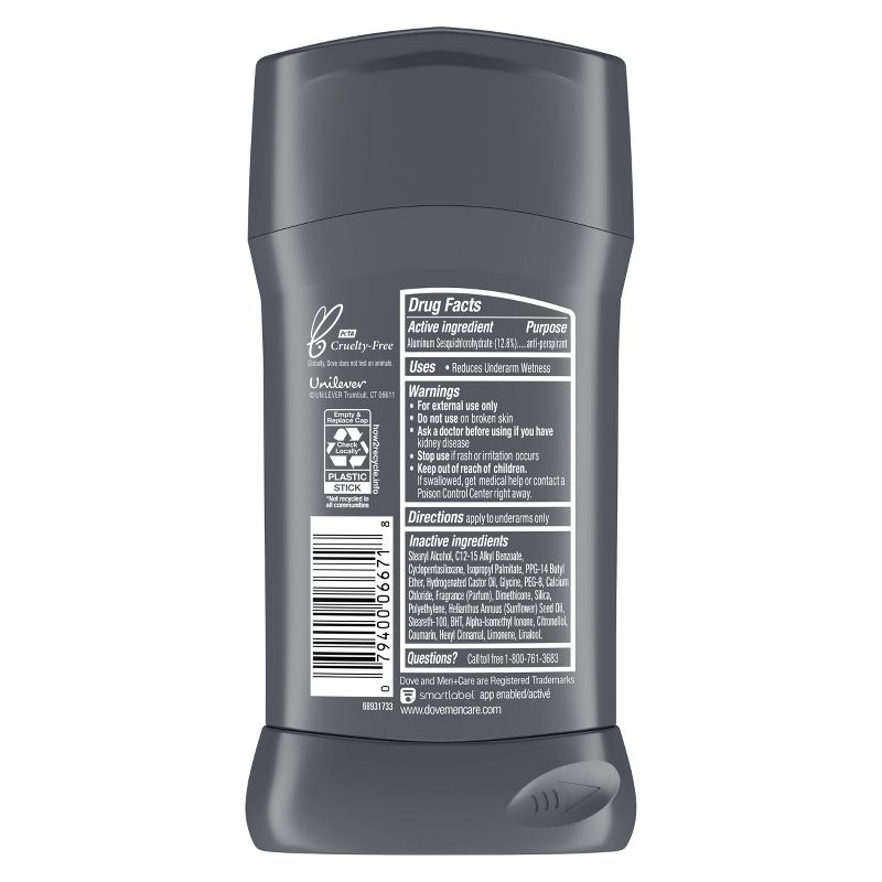 Dove Men+Care 72-Hour Antiperspirant & Deodorant Stick - Clean Comfort - 2.7oz, 4 of 10