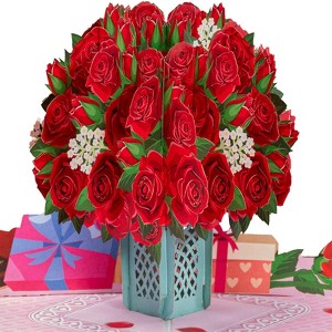 Paper Love 3D Love Roses Pop Up Card - 1 of 4
