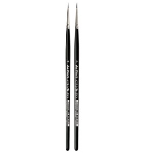 da Vinci CASANEO Silkpainting & Wash, Extra Soft Synthetic, Watercolor & Acrylic, Round, Series 5598, Size 0, Pack of 2 - 1 of 3