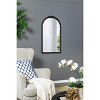 Okak 23*42/28*53IN Wooden Wall Mirror, Arched Full Length Mirror with Decorated Carving, Full Body Mirror for Living Room, Bedroom - 4 of 4