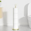 LunaLulinlk Toilet Paper Holder Stand(with Reserve Function), Free-Standing Spare Rolls Storage Holder, Stainless Steel - 3 of 4