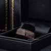 Jewelry Avalanche 8mm Dome Black IP Koa Wood Inlay Tungsten Carbide Mens Wedding Band - 2 of 4