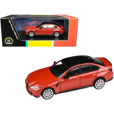 BMW M3 (G80) Toronto Red Metallic with Black Top 1/64 Diecast Model Car by  Paragon