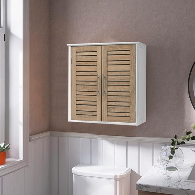 Stockholm Oak-Colored Wall Mounted Bathroom Cabinet