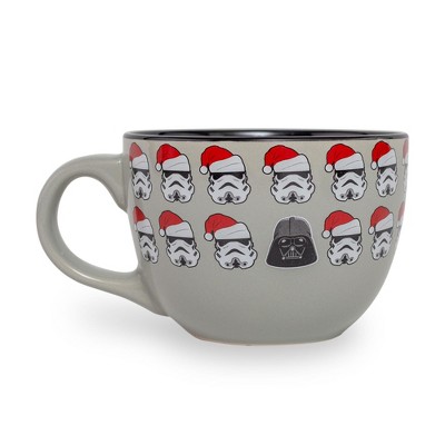 Silver Buffalo Star Wars Darth Vader Holiday Empire Ceramic Soup Mug | Holds 24 Ounces
