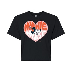 Women's - Disney - Minnie Mouse Cropped Graphic T-Shirt - 1 of 4