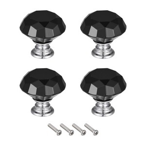 Unique Bargains DIY Furniture Cabinet Zinc Alloy Crystal Pull Knob 4 Pcs - 1 of 3