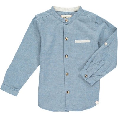 Boy's Atoka Round Collar Woven Long Sleeve Shirt - ME & HENRY