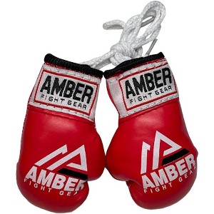 Amber Fight Gear Mini Boxing Glove Replicas Perfect for Boxing Fans & Gift Giving - Authentic, Sporty Rear-View Mirror Decoration, Sold as a Pair - 1 of 1