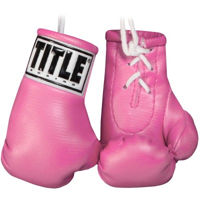 Mini pink sale boxing gloves