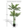 Angel Sar 6FT Artificial Fiddle Leaf Fig Tree, Realistic Potted Faux Plant with Lush Green Leaves, Tall Indoor Decor for Home Office Hotel - 3 of 4