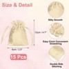 Unique Bargains Satin Drawstring Party Favor Bags Gift Bags for Birthday Candy - 2 of 4