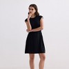 Reistor Womens Short Dress With Smocking Side Detail in Black - 4 of 4