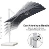 PURPLE LEAF Patio Umbrella White Cantilever Offset Umbrella Square Outdoor Umbrella with 360-degree Rotation for Garden Deck Pool - 4 of 4