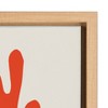 18" x 24" Sylvie Mid Century Modern Pug Framed Canvas Wall Art by Rachel Lee - Kate & Laurel: Animal Screen Print, Nursery Decor - 3 of 4