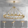 16-36Lights 39”-59“Luxury Wheel Chandelier - 3 of 4