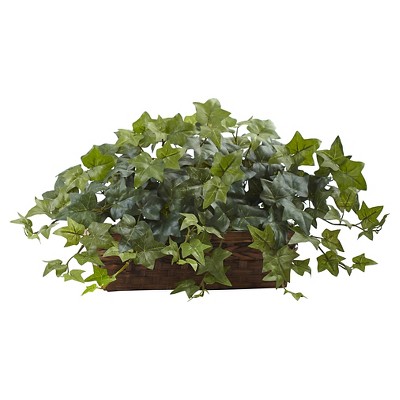 Puff Ivy in Ledge Basket - Nearly Natural