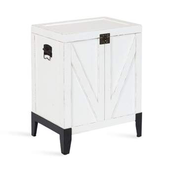 Kate and Laurel Cates Rectangle Wood Side Table, 21x27x15, White