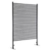 Okak Outdoor Privacy Screen with Stand, Slatted Patio Privacy Screen for Plants Climed, Outdoor Privacy Panels for Backyard, Garden, Porch, Black - 2 of 4