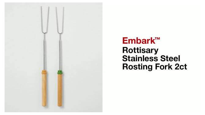 Rotisserie Stainless Steel Roasting Fork 2ct - Embark&#8482;, 2 of 5, play video