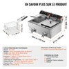 3000W Dual-Tank Commercial Deep Fryer, 2×11.6Qt Stainless Steel Electric Countertop Fryer with Timer & Temp Control - 3 of 4