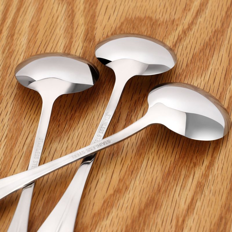 Unique Bargains Household Kitchen Tableware Stainless Steel Coffee Porridge Spoons 6.7 Inch Silver Tone 8 Pcs, 3 of 9