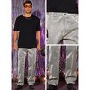 Lars Amadeus Men's Disco Glitter Pattern Printed Sparkling Pants - 4 of 4