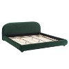 Velvet Upholstered Bed Frame, Modern Curved Headboard Platform Bed with Soft Velvet Fabric, Sturdy Wood Slat Support, Easy Assembly-- Frevyn - 4 of 4