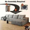 135" Cloud Sectional Couch with L-Shape Chaise,Modern Modular Sofa with Deep Seat, Upholstered Couches,Camel (Plush Corduroy Fabric) - 4 of 4