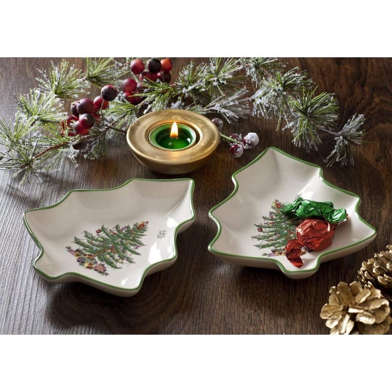 Spode Christmas Tree 9 Inch Tree Shaped Dish  - 9 Inch, 3 of 4