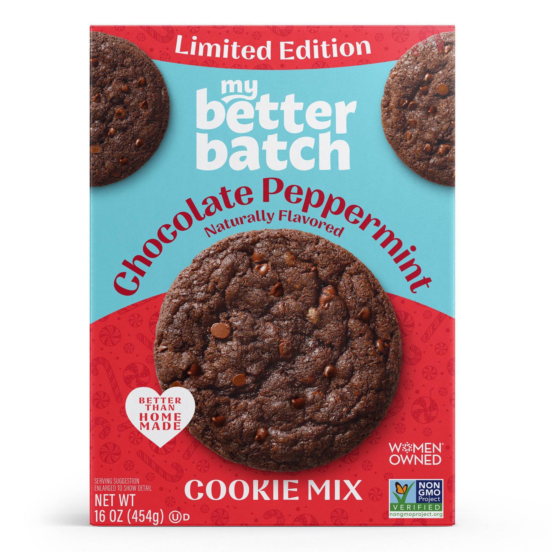 My Better Batch Chocolate Peppermint Holiday Cookie Mix - 16oz
