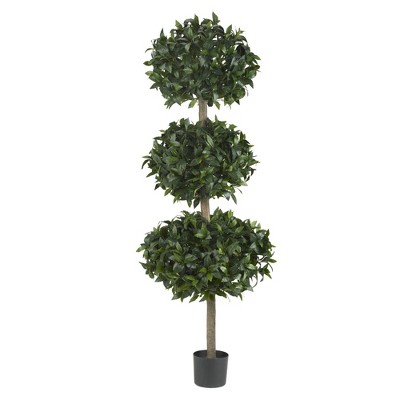 Nearly Natural 69-in Sweet Bay Triple Ball Tree w/2664 Lvs