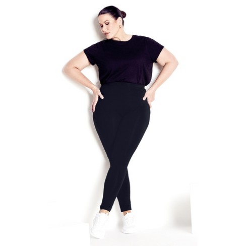 Women's Plus Size Supima® High Rise Legging Black - Tall