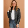 Allegra K Women's Hooded Packable Thickened Short Down Puffer Jacket - 2 of 4