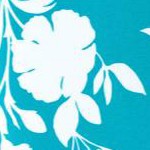 pretty turquoise stamp flower