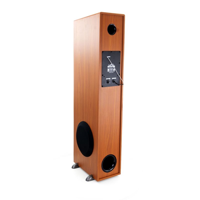 beFree Sound Bluetooth Powered Tower Speaker in Natural Wood, 4 of 10
