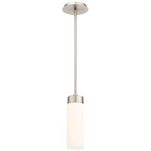dweLED Elementum 3 1/2" Wide Satin Nickel LED Mini Pendant - 1 of 3